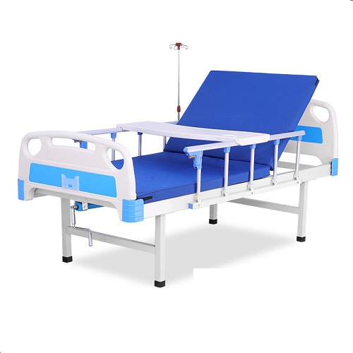 single crank bed with iv pole